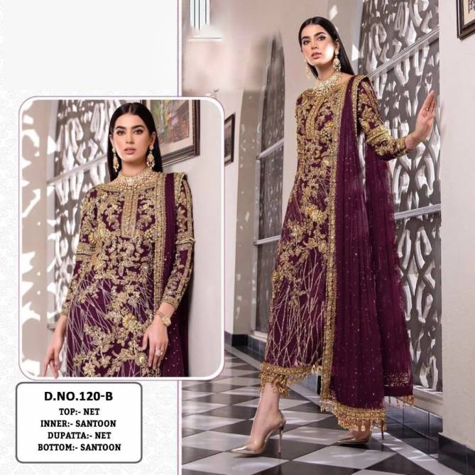 KF 120 Colors Wholesale Pakistani Salwar Suits Catalog